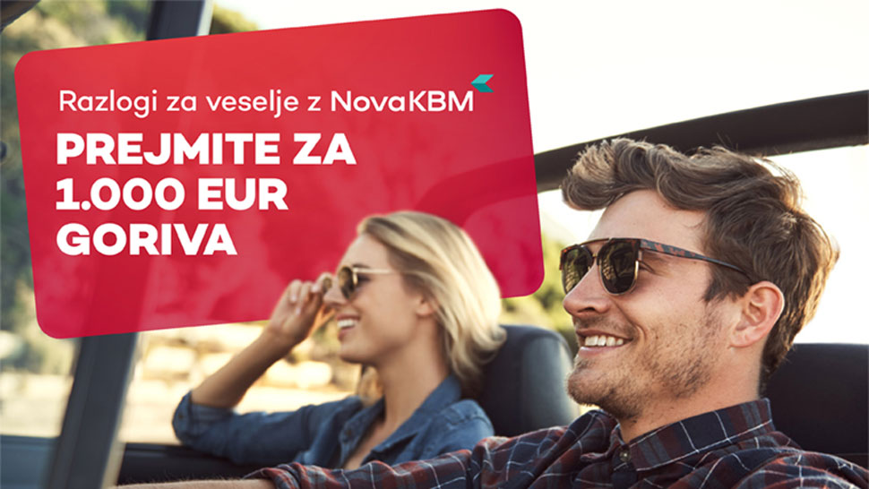 Gorivo plačajte z VISA kartico Nove&nbsp;KBM in osvojite za kar 1.000 € goriva!