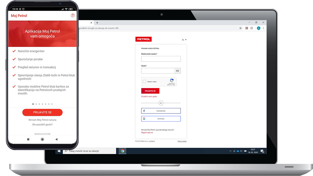registracija v Moj Petrol