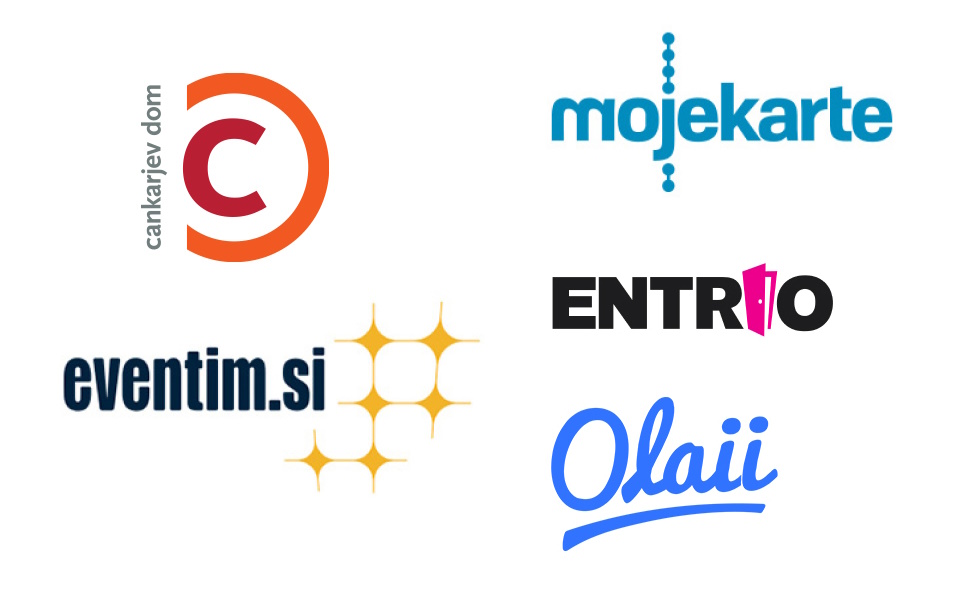 Slika prikazuje storitve za nakup vstopnic preko Petrola, kot so: Eventim, Entrio, Moje karte, Olaii in povezava z Cankarjevim domom.