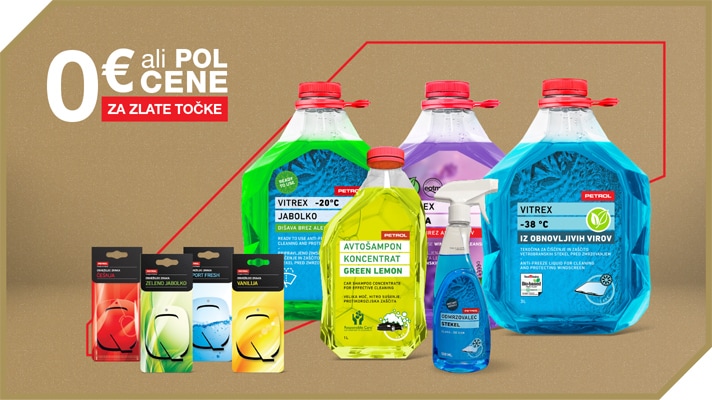 Izbrani izdelki za avto po polovični ceni ali za 0 €