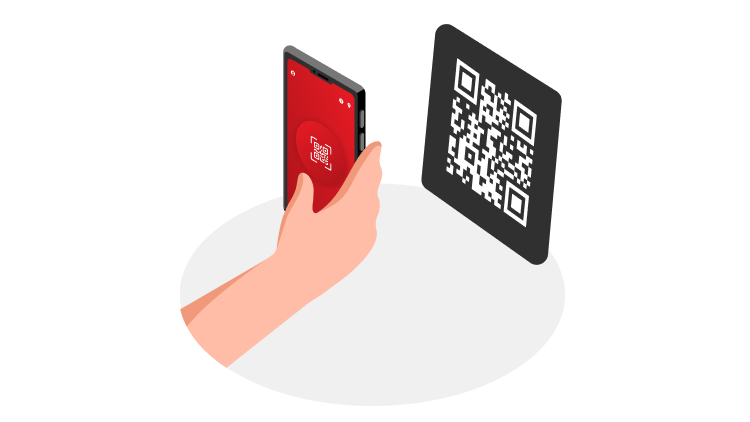 Skenirajte QR kodo na vstopni točki