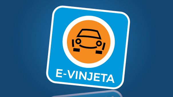 Na sliki je logo Vinjete na modri podlagi.